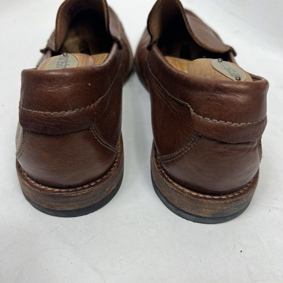 Clarks Cognac Brown Leather Slip On Loafers Size 11 Comfort Pebble Leather - Picture 8 of 10